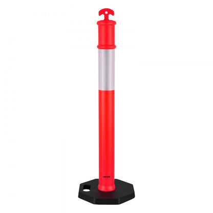 12 Pack Traffic Delineator Posts 1140mm Traffic Safety Cones Weighted Base