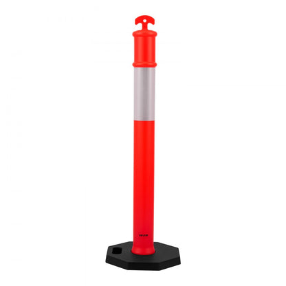 12 Pack Traffic Delineator Posts 1140mm Traffic Safety Cones Weighted Base