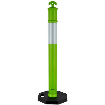 3 Packs Traffic Delineator Posts 1140 mm Safety Cones Weighted Base Green