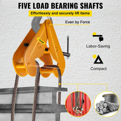 1 Ton Capacity Heavy Duty Steel Beam Clamp, 0.075-0.22 Meter Opening Range