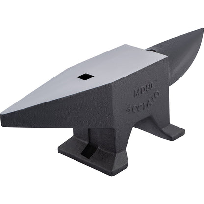 Heavy-Duty Steel Blacksmith Anvil with Round Horn, 60 kg, Dual Holes for Metalwork