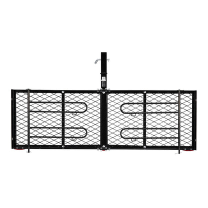 Hitch Cargo Carrier with Bike Racks, 1580 x 510 x 80 mm Hitch Mount Cargo Carrier for 2 Mountain Bikes, 227KG Capacity High-Strength Steel Rear Luggage Basket Fits 2" Receiver for SUVs Pickups
