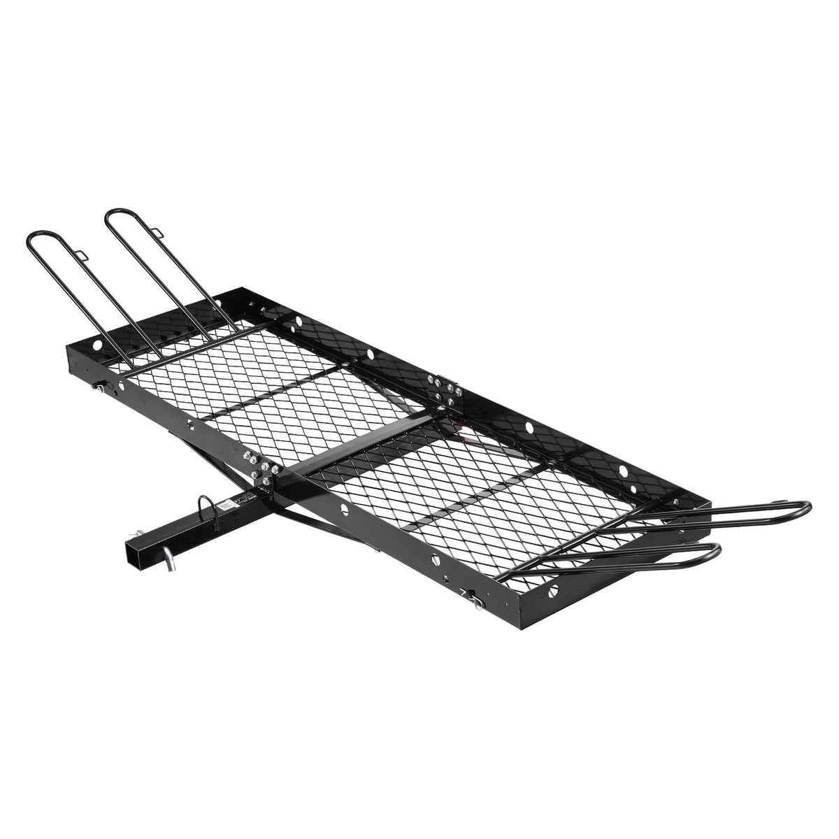 Hitch Cargo Carrier with Bike Racks, 1580 x 510 x 80 mm Hitch Mount Cargo Carrier for 2 Mountain Bikes, 227KG Capacity High-Strength Steel Rear Luggage Basket Fits 2" Receiver for SUVs Pickups