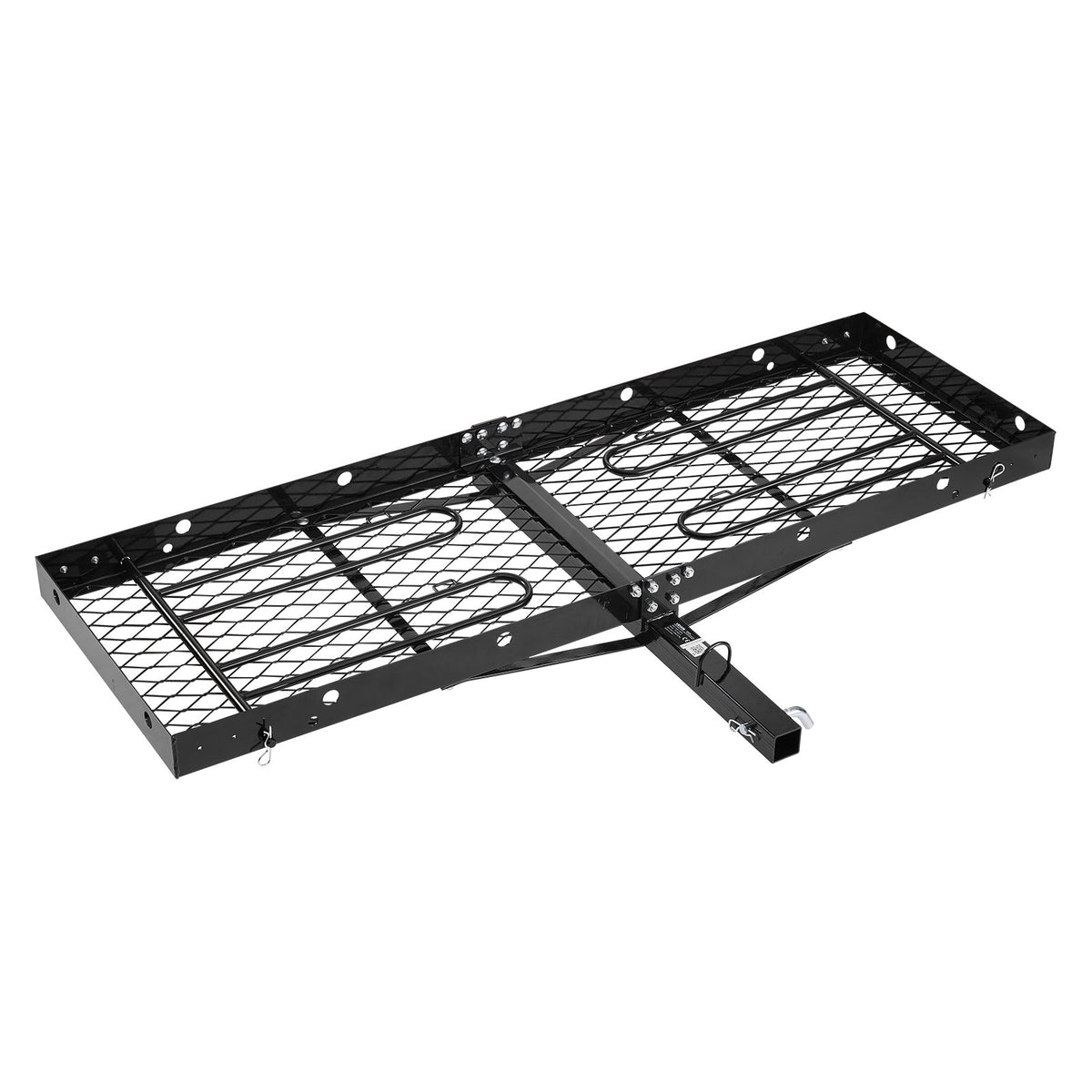 Hitch Cargo Carrier with Bike Racks, 1580 x 510 x 80 mm Hitch Mount Cargo Carrier for 2 Mountain Bikes, 227KG Capacity High-Strength Steel Rear Luggage Basket Fits 2" Receiver for SUVs Pickups