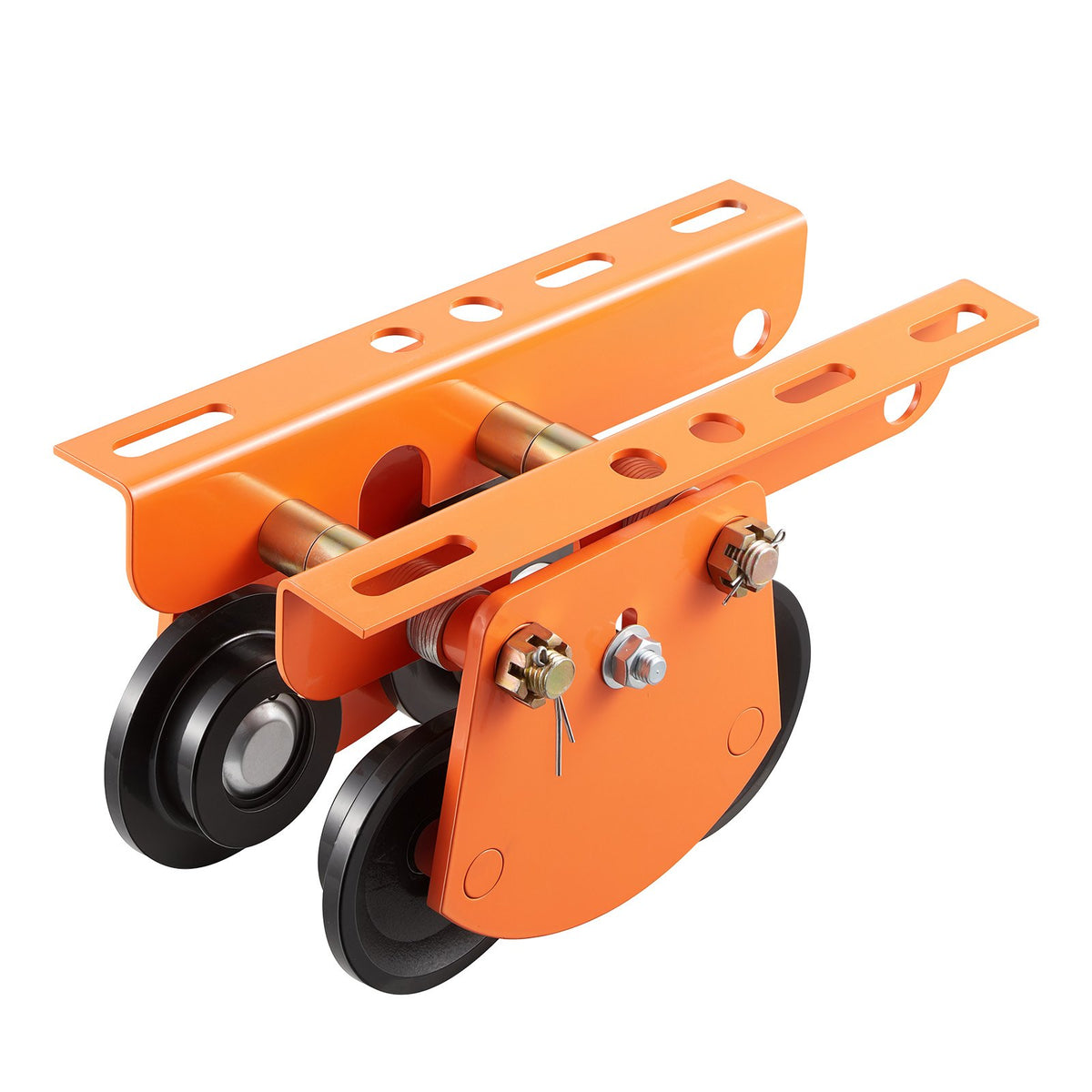 Electric Hoist Manual Trolley, 1 Ton Load Capacity for PA600 PA700 PA800 PA900 PA1000, Push Beam Trolley with Dual Wheels, 68-110 mm Adjustable Beam Flange Width for Straight & Curved I-Beam