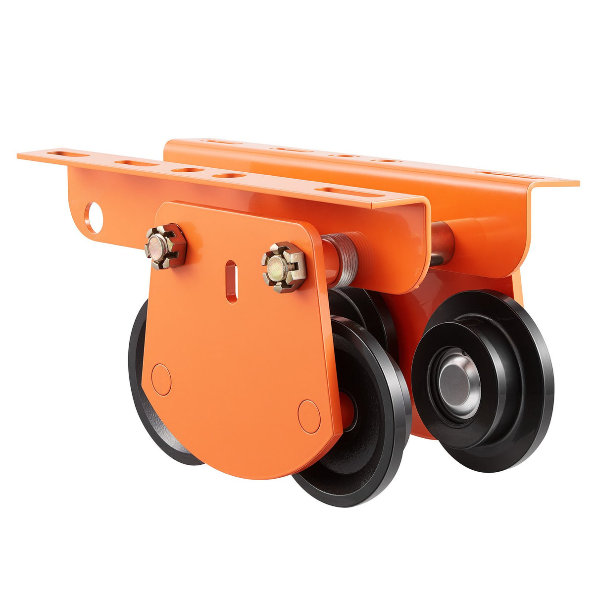 Electric Hoist Manual Trolley, 1 Ton Load Capacity for PA600 PA700 PA800 PA900 PA1000, Push Beam Trolley with Dual Wheels, 68-110 mm Adjustable Beam Flange Width for Straight & Curved I-Beam