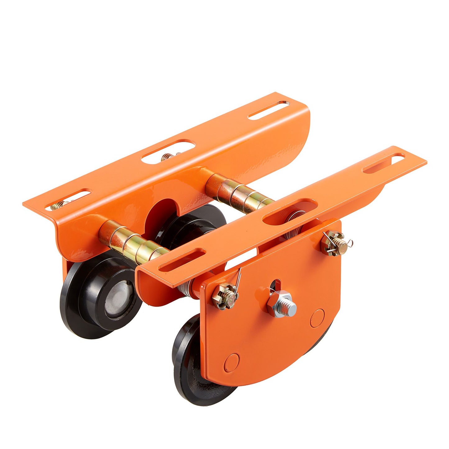 Electric Hoist Manual Trolley, 0.5 Ton Load Capacity for PA200 PA250 PA300 PA400 PA500, Push Beam Trolley with Dual Wheels, 68-110 mm Adjustable Beam Flange Width for Straight & Curved I-Beam