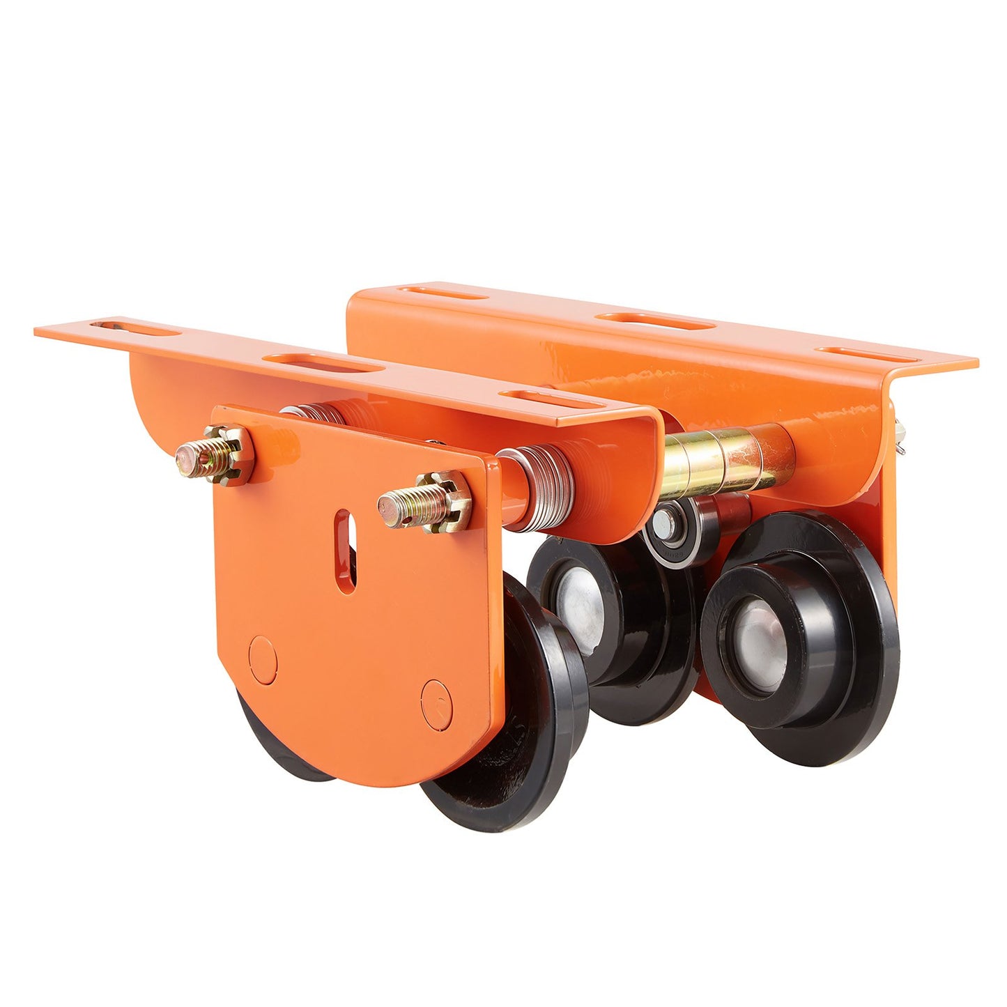 Electric Hoist Manual Trolley, 0.5 Ton Load Capacity for PA200 PA250 PA300 PA400 PA500, Push Beam Trolley with Dual Wheels, 68-110 mm Adjustable Beam Flange Width for Straight & Curved I-Beam