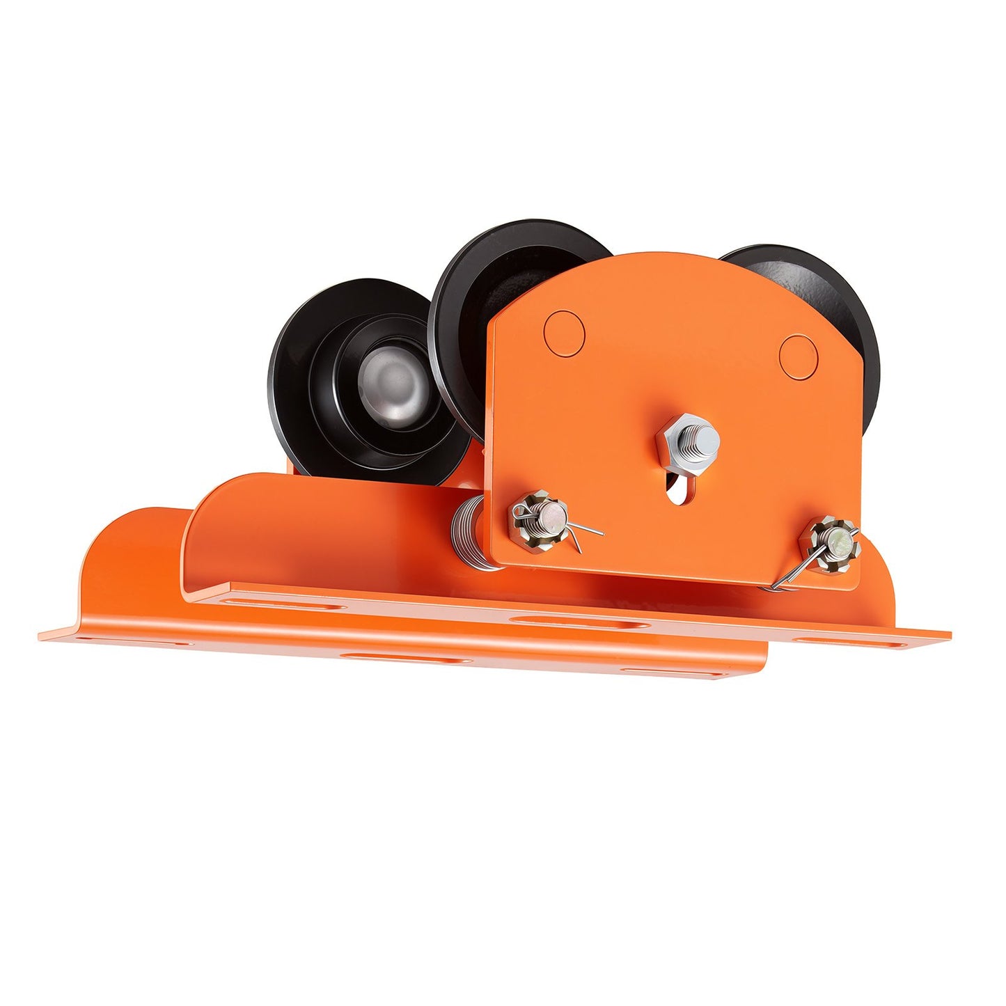 Electric Hoist Manual Trolley, 0.5 Ton Load Capacity for PA200 PA250 PA300 PA400 PA500, Push Beam Trolley with Dual Wheels, 68-110 mm Adjustable Beam Flange Width for Straight & Curved I-Beam