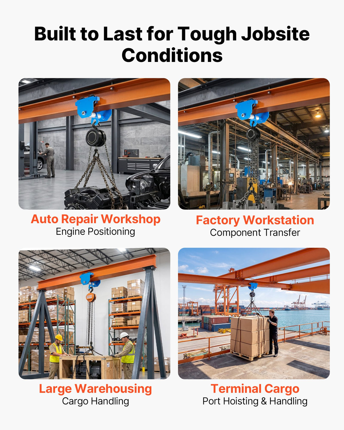 Manual Trolley, 0.5 Ton Load Capacity, Push Beam Trolley with Dual Wheels, Adjustable for I-Beam Flange Width 53 mm to 140 mm, Heavy Duty Carbon Steel Garage Hoist for Straight & Curved I Beam