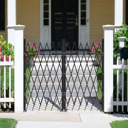 Double Folding Security Gate Lockable Scissor Gate 3200 x 1605 mm(WxH)