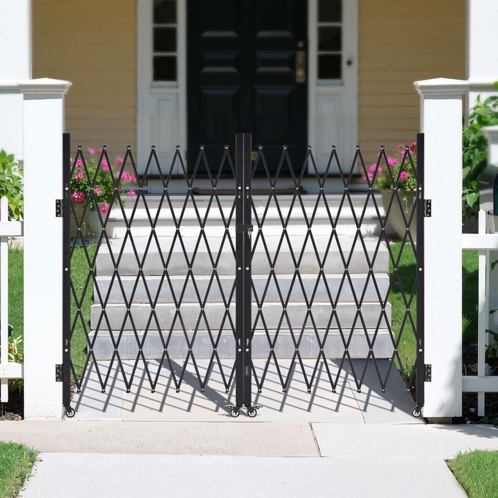Double Folding Security Gate Lockable Scissor Gate 3700 x 1605 mm(WxH)