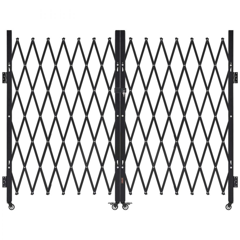 Double Folding Security Gate Lockable Scissor Gate 3700 x 1605 mm(WxH)