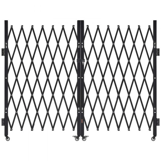Double Folding Security Gate Lockable Scissor Gate 3700 x 1605 mm(WxH)