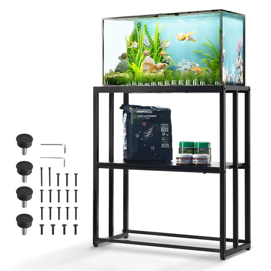 VEVOR Aquarium Stand, 20 Gallon Fish Tank Stand, 24.8 x 13 x 30 in Steel Turtle
