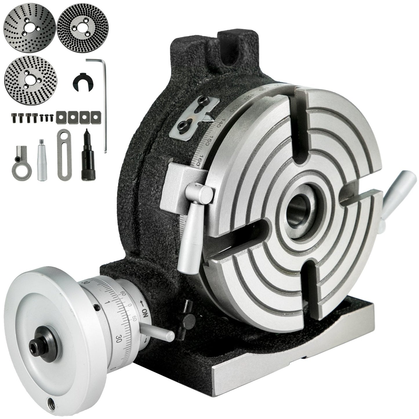 Rotary Table 150mm 4-Slot for Milling Machine, Horizontal/Vertical Use