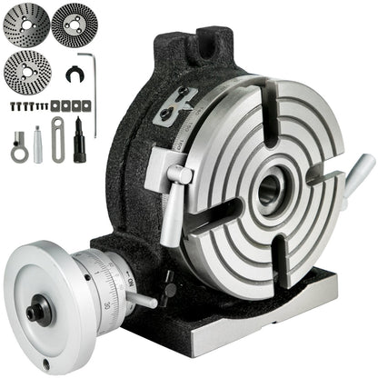 Rotary Table 150mm 4-Slot for Milling Machine, Horizontal/Vertical Use