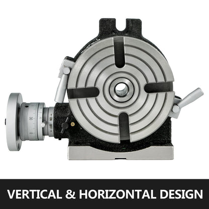 Rotary Table 150mm 4-Slot for Milling Machine, Horizontal/Vertical Use