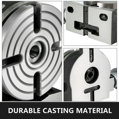 Rotary Table 150mm 4-Slot for Milling Machine, Horizontal/Vertical Use