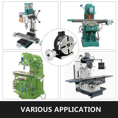 Vevor Rotary Table 6"(150 mm)_4-Slot Horizontal Vertical Dividing Plates for Milling