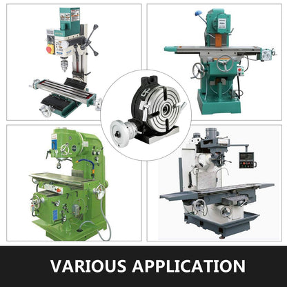 Rotary Table 150mm 4-Slot for Milling Machine, Horizontal/Vertical Use