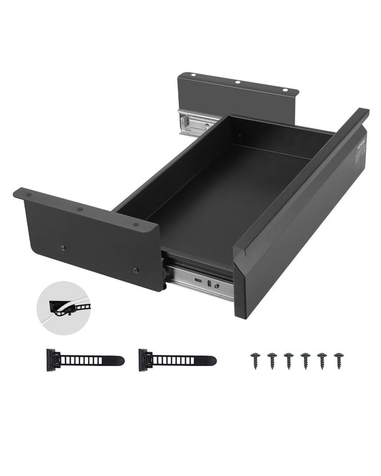 VEVOR 40 cm Under Desk Drawer Organizer Slide-out Drawer Space Saver Home Office