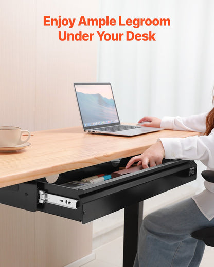 VEVOR 68 cm Under Desk Drawer Organizer Slide-out Drawer Space Saver Home Office