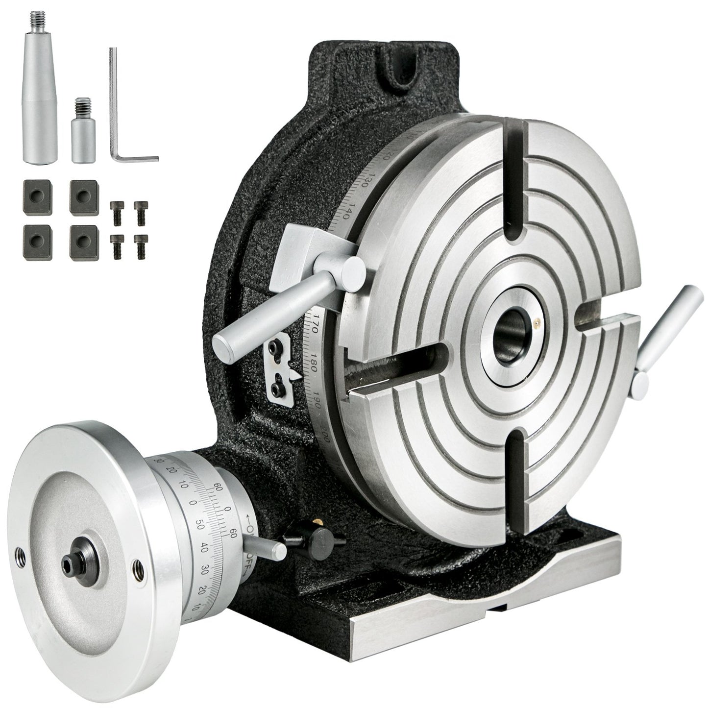 VEVOR Rotary Table 8" 200mm tilting MT-3 4 Slot Excellent High Quality Precision