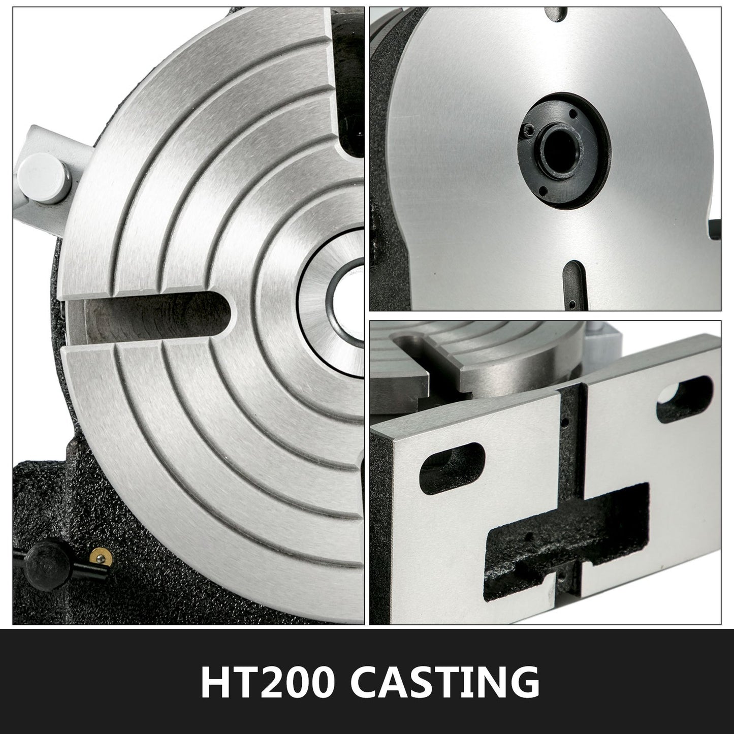 VEVOR Rotary Table 8" 200mm tilting MT-3 4 Slot Excellent High Quality Precision