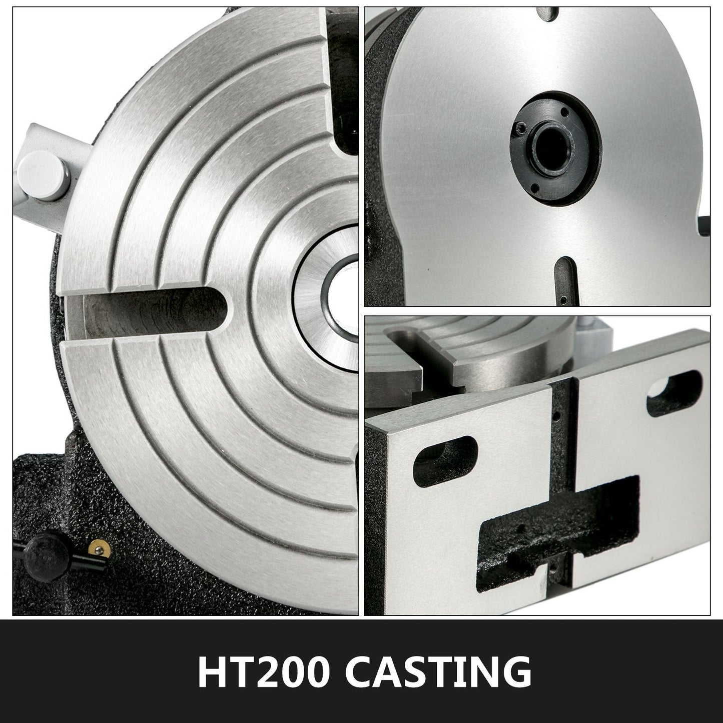 Rotary Table 0.2m Tilting MT-3, 4 Slot, Precision HT200 Casting Design