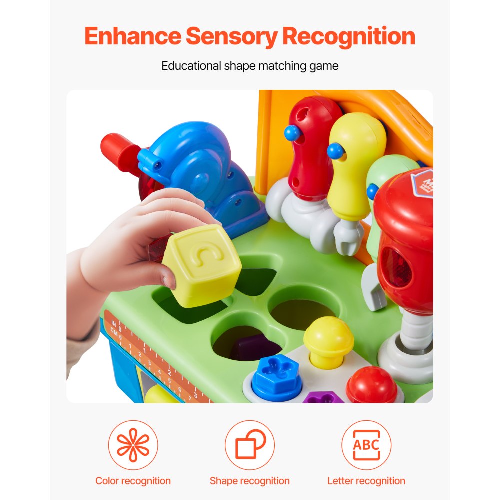 VEVOR Musical Workbench for Toddler 2 Years+ Toy Musical Learning Workbench
