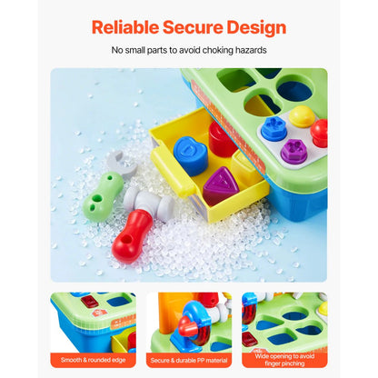VEVOR Musical Workbench for Toddler 2 Years+ Toy Musical Learning Workbench