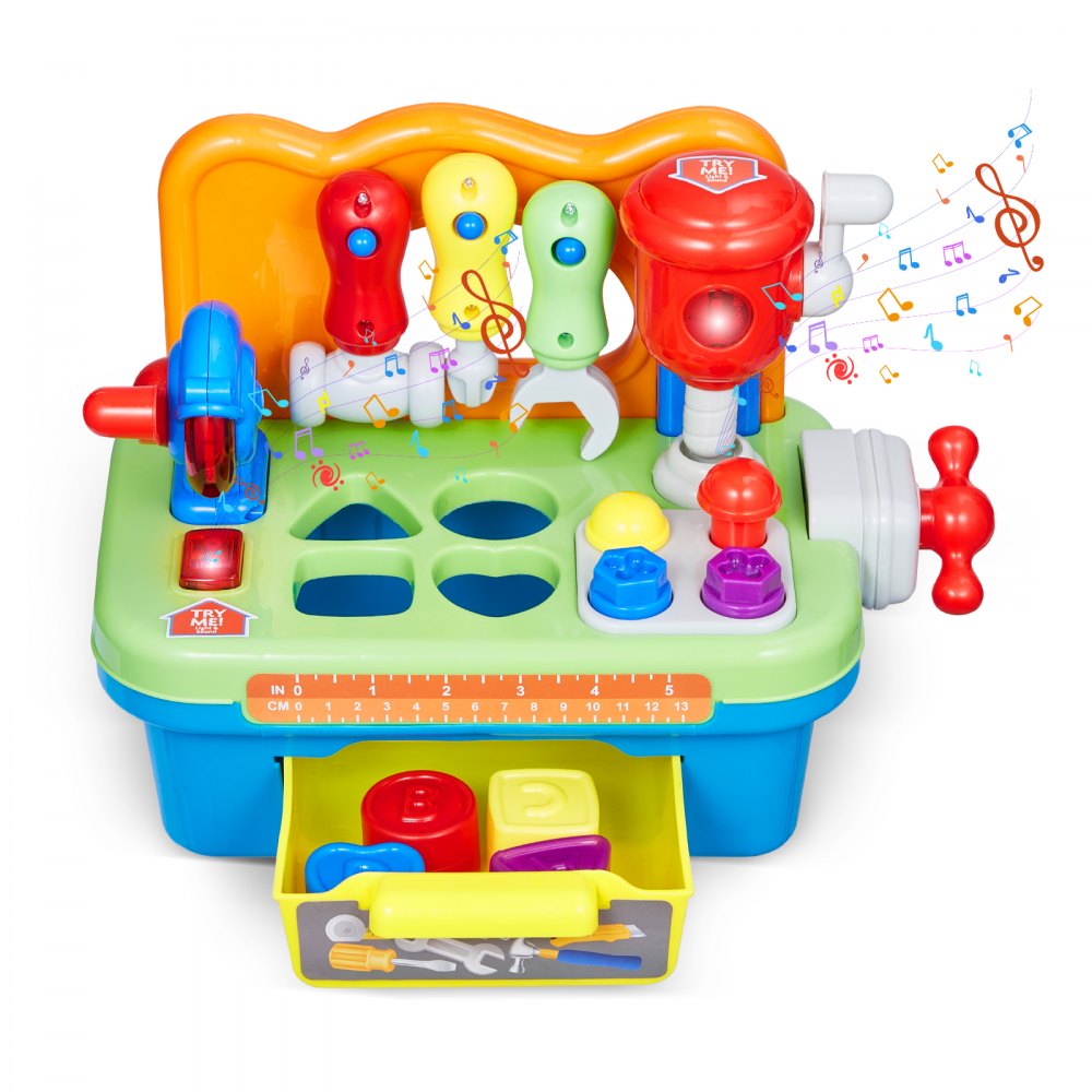 VEVOR Musical Workbench for Toddler 2 Years+ Toy Musical Learning Workbench