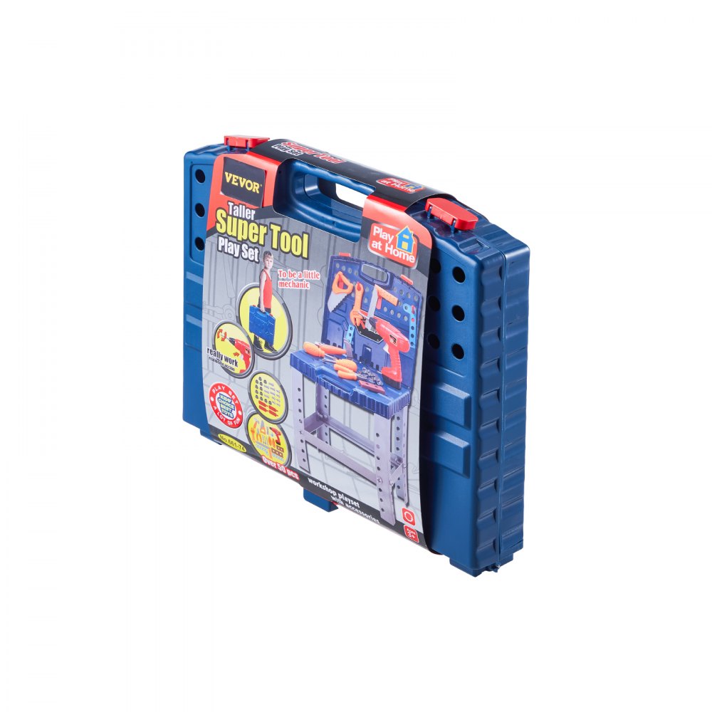 VEVOR Kids Workbench 56 pcs Tool Bench with Realistic Tools and Electric Drill
