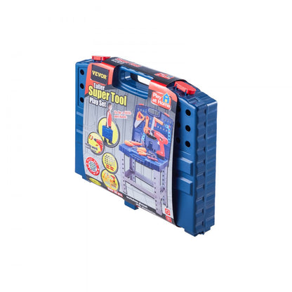 VEVOR Kids Workbench 56 pcs Tool Bench with Realistic Tools and Electric Drill