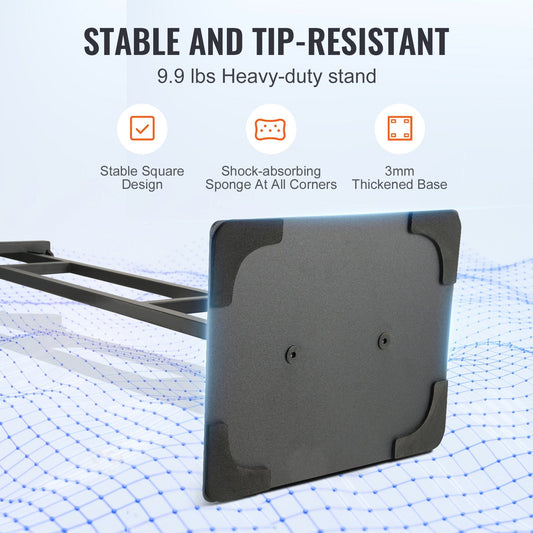 Adjustable Double-Sided Poster Stand with Shock-Absorbing Base, 1.9m Height