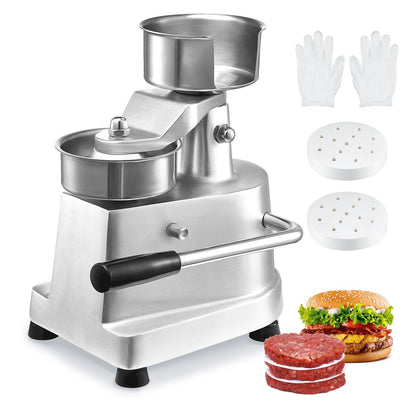 Heavy Duty Commercial Patty Maker, 100mm Burger Press with 1000 Papers