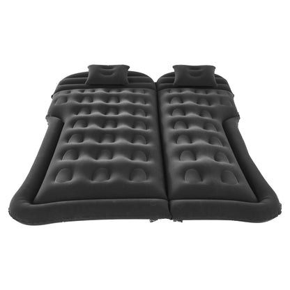 Car Air Mattress, Inflatable Car Camping Mattress, Flocking Thickened Travel Beds, Durable Portable Sleeping Pad with Air Pump, 2 Pillows, Nozzle, Carry Bag, Fits Most SUV MPV Sedan, Black