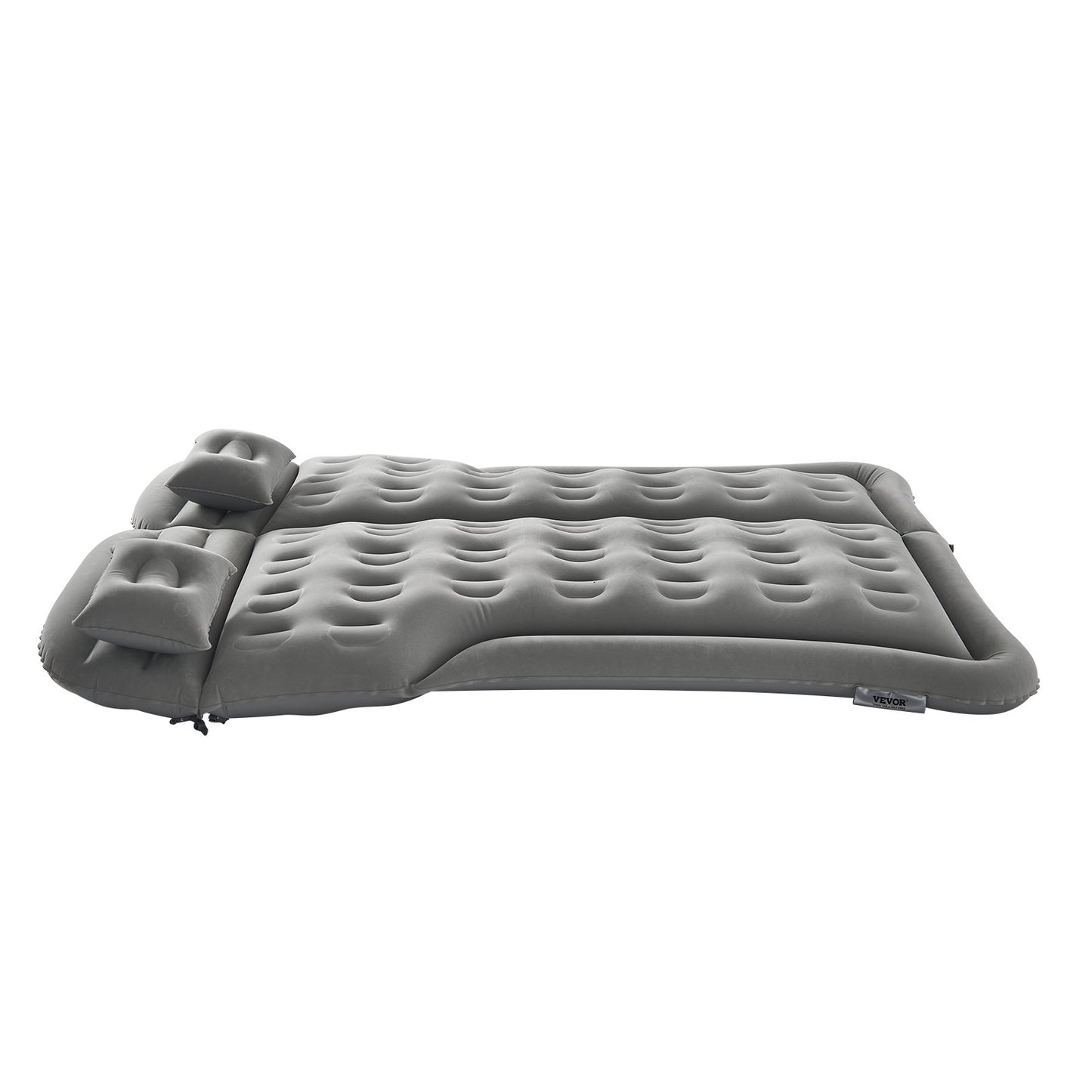 Car Air Mattress, Inflatable Car Camping Mattress, Flocking Thickened Travel Beds, Comfortable and Durable Portable Sleeping Pad with Air Pump, Nozzle, Carry Bag, Fits Most SUV MPV Sedan, Gray