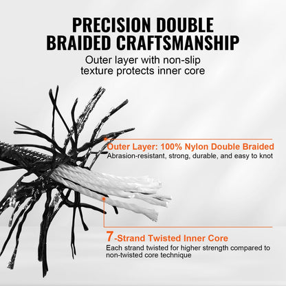 Durable 5mm Nylon Rope, 304.8m, 3.20kN Strength for Outdoor Activities