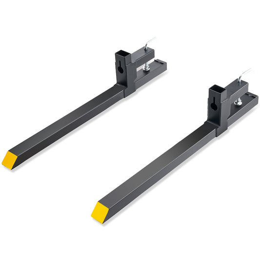 VEVOR Pallet Forks, 907kg Capacity Clamp on Pallet Forks, 1090mm Tractor Bucket