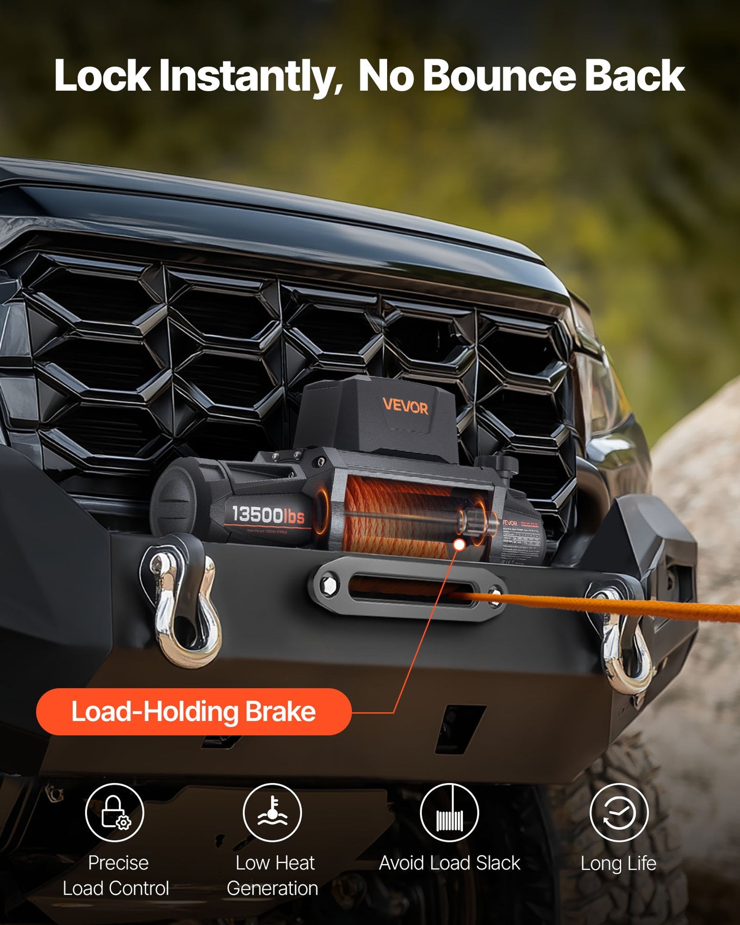 Electric Winch, 6100 kg Load Capacity, 12V DC Truck Winch with Φ9.5 mm x 28 m Synthetic Rope, Wireless & Wired Remote Control, IP67 Waterproof for Towing Off-Road SUV Jeep Trailer Boat