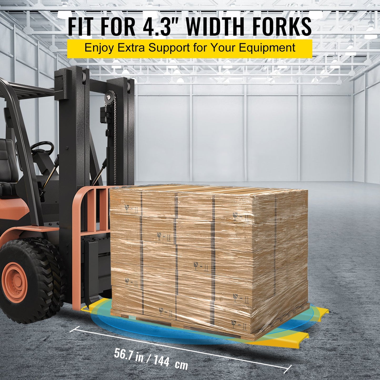 VEVOR Pallet Forks Extensions Steel Pallet Forks 152 cm x 11.5 cm Heavy Duty Pallet