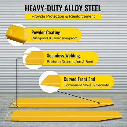 VEVOR Pallet Forks Extensions Steel Pallet Forks 152 cm x 11.5 cm Heavy Duty Pallet