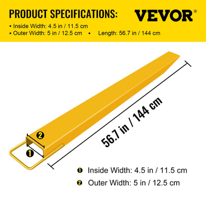 VEVOR Pallet Forks Extensions Steel Pallet Forks 152 cm x 11.5 cm Heavy Duty Pallet