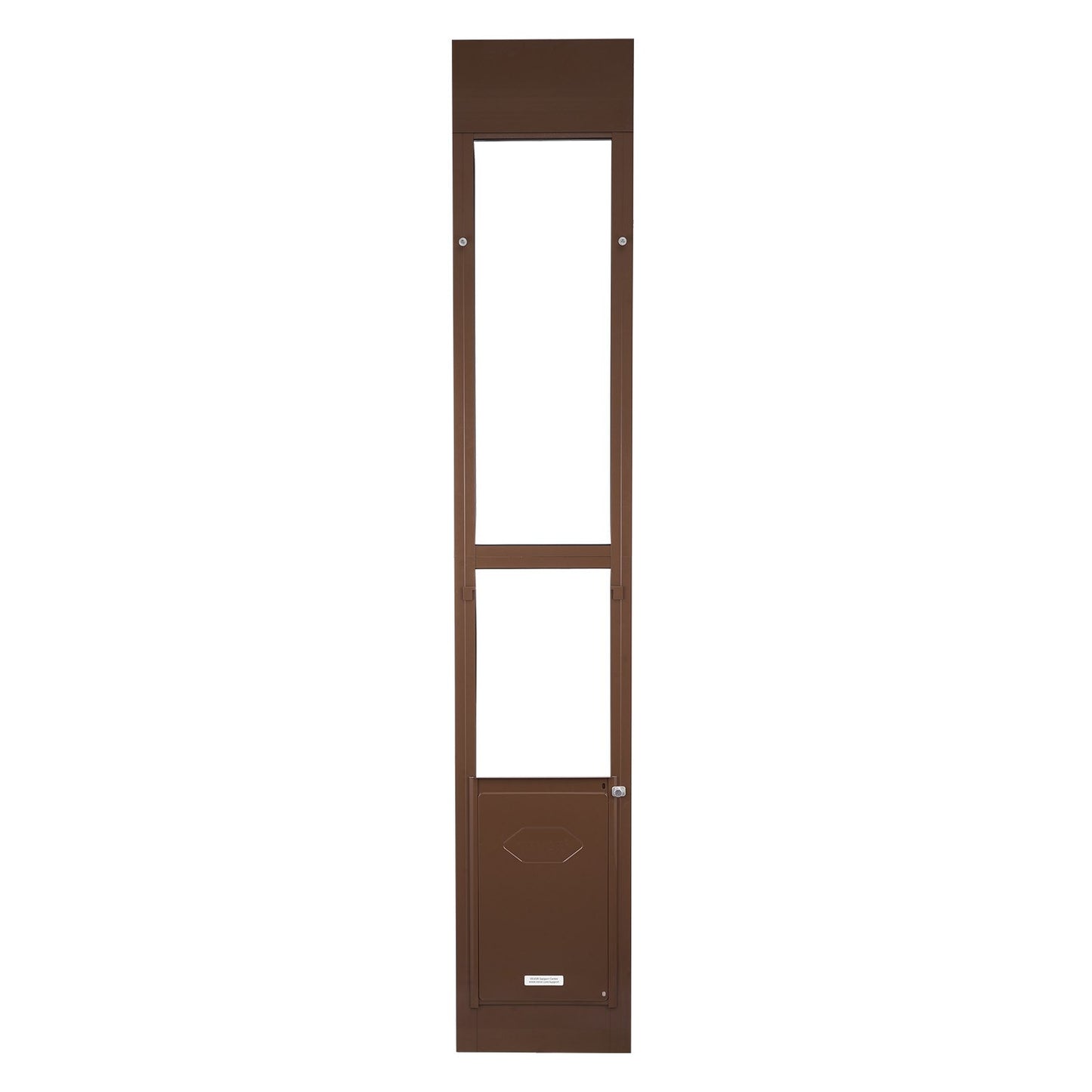 Dog Door for Sliding Glass Door, 1927 mm to 2040 mm Adjustable Height, Aluminum Alloy Frame with Rotating Hinges, Lock Design, 260.4 x 412.8 mm Flap, Sliding Glass Pet Door for Renters