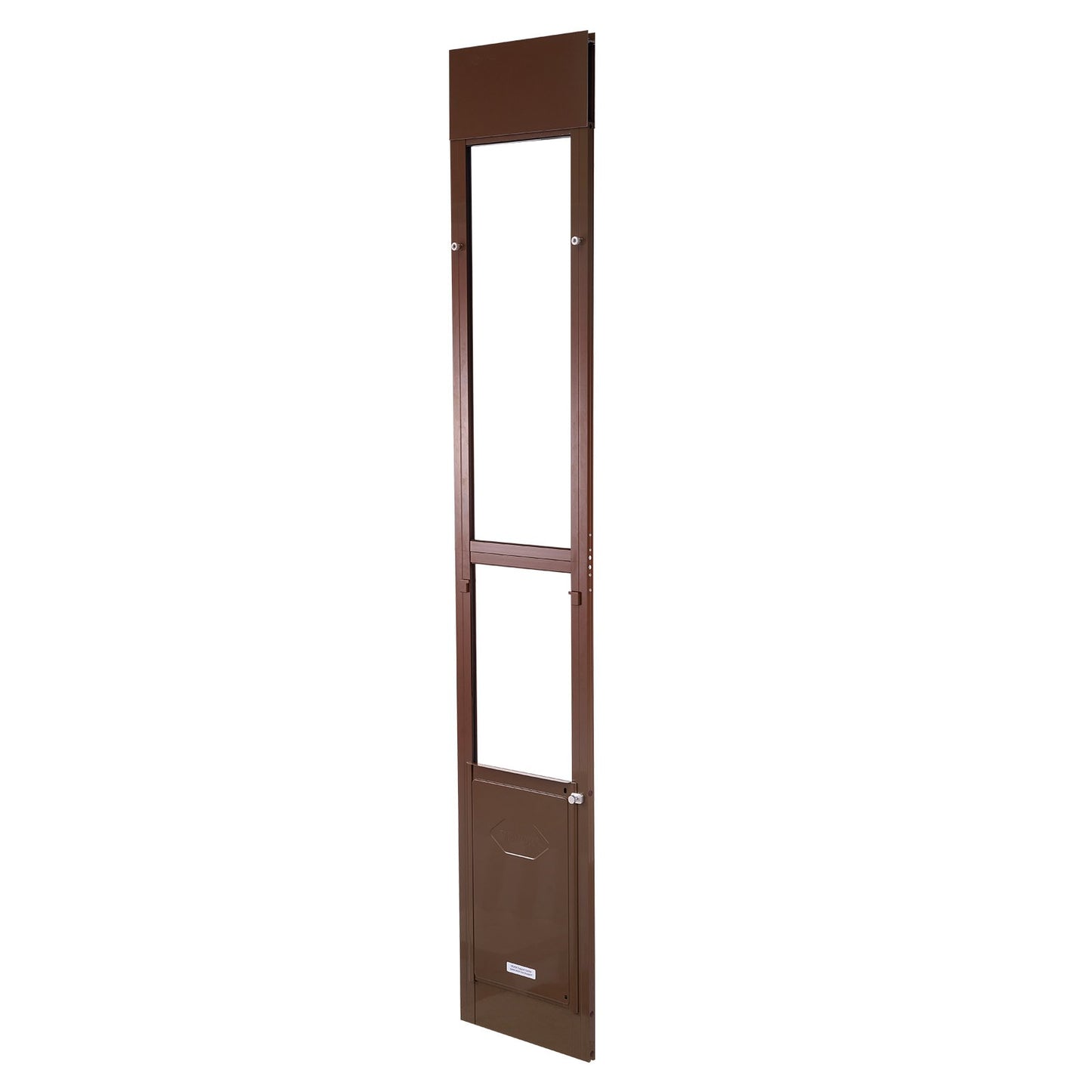 Dog Door for Sliding Glass Door, 1927 mm to 2040 mm Adjustable Height, Aluminum Alloy Frame with Rotating Hinges, Lock Design, 260.4 x 412.8 mm Flap, Sliding Glass Pet Door for Renters