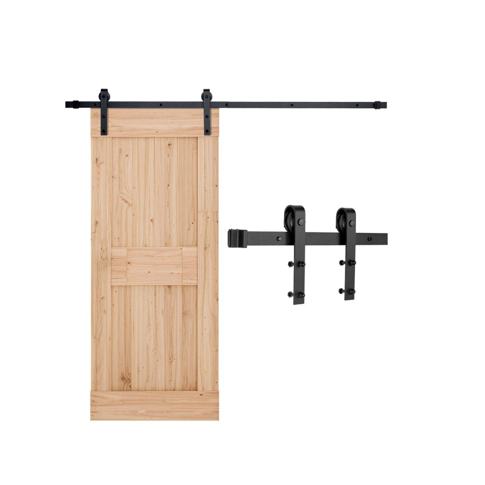 1830 mm Sliding Barn Door Hardware Kit for Single Sliding Barn Door Black