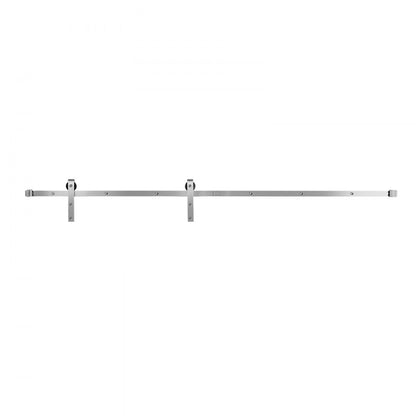VEVOR 2440mm Sliding Barn Door Hardware Kit for Single Sliding Barn Door Silver