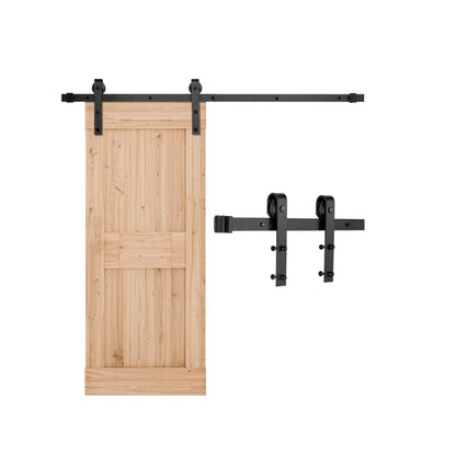 1500 mm Sliding Barn Door Hardware Kit for Single Sliding Barn Door Black